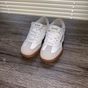 Reebok Kids White and Brown Sneakers